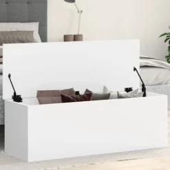 vidaXL Kistor & Koffertar>Förvaringslåda vit 102x35x35 cm konstruerat trä