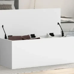 vidaXL Kistor & Koffertar>Förvaringslåda vit 90x35x35 cm konstruerat trä