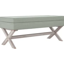 vidaXL Pallar>Förvaringspall ljusgrå 110x45x49 cm sammet