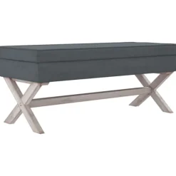 vidaXL Pallar>Förvaringspall mörkgrå 110x45x49 cm sammet