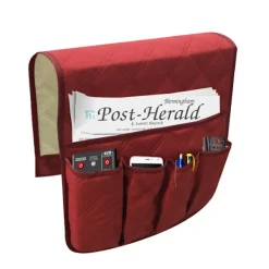 Soffor>Förvaringsväska med 5 fickor för armstöd på soffa (röd)