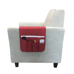 Soffor>Förvaringsväska med 5 fickor för armstöd på soffa (röd)