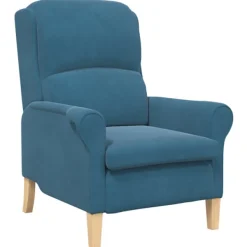 vidaXL Fåtöljer>fåtölj Blå 76 x 94 x 102 cm Sammet