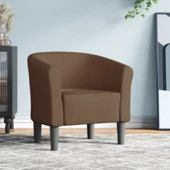 vidaXL Fåtöljer>Fåtölj brun tyg