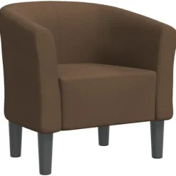 vidaXL Fåtöljer>Fåtölj brun tyg