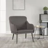 vidaXL Fåtöljer>Fåtölj grå 63x76x80 cm konstläder