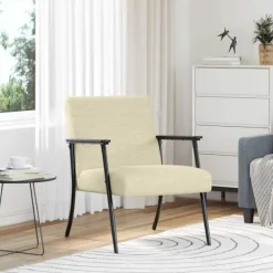 vidaXL Fåtöljer>fåtölj Kräm 59 x 75 x 78 cm tyg