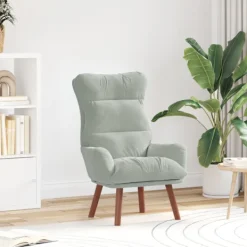 vidaXL Fåtöljer>fåtölj Ljusgrå 69 x 74 x 93 cm Sammet