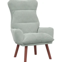 vidaXL Fåtöljer>fåtölj Ljusgrå 69 x 74 x 93 cm Sammet