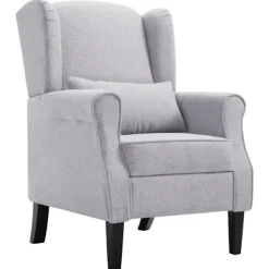 vidaXL Fåtöljer>Fåtölj ljusgrå tyg