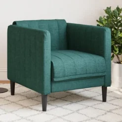 vidaXL Fåtöljer>Fåtölj mörkgrön tyg