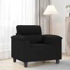 vidaXL Fåtöljer>Fåtölj svart 60 cm mikrofibertyg