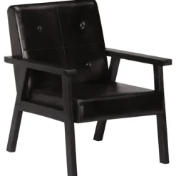 vidaXL Fåtöljer>Fåtölj svart äkta läder