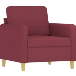vidaXL Fåtöljer>Fåtölj vinröd 60 cm tyg