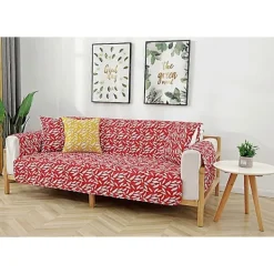 Soffor>Fåtöljöverdrag sofföverdrag halkfritt sofföverdrag 1-del röd