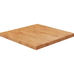 vidaXL Matbord>Fyrkantig bordsskiva ljusbrun 70 x 70 x 4cm behandlad massiv ek
