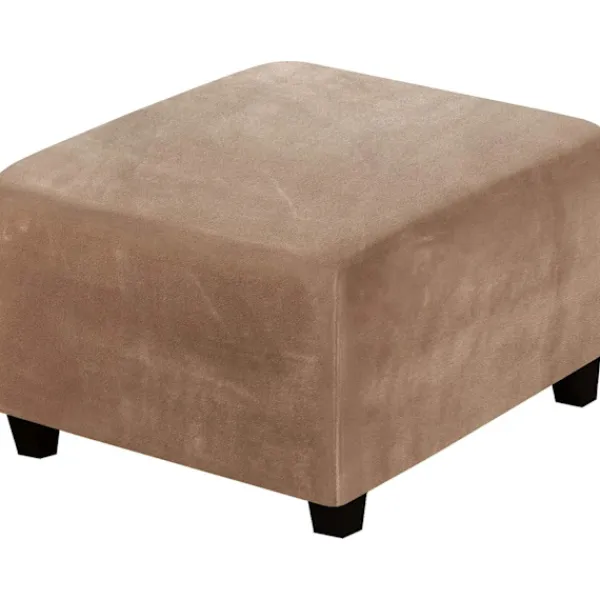 ATELA Pallar>Fyrkantiga fotpallsöverdrag Fyrkantiga cover Förvaringspall Skyddsöverdrag Stretchfotpallsöverdrag med elastisk botten, äkta sammetsplyschtyg,