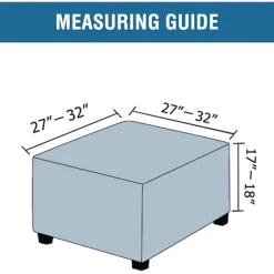 ATELA Pallar>Fyrkantiga fotpallsöverdrag Fyrkantiga cover Förvaringspall Skyddsöverdrag Stretchfotpallsöverdrag med elastisk botten, äkta sammetsplyschtyg,