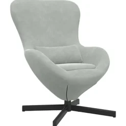 vidaXL Fåtöljer>Äggfåtölj Ljusgrå 63 x 73 x 90 cm Sammet
