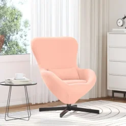 vidaXL Fåtöljer>Äggfåtölj Rosa 63 x 73 x 90 cm tyg