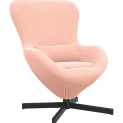 vidaXL Fåtöljer>Äggfåtölj Rosa 63 x 73 x 90 cm tyg