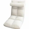 Fåtöljer>Golvstol med ryggstöd Fällbar soffa Stol Sleeper Bed Soffa Liggstol Golv Gaming Stol Meditationsstol för vuxna Vit