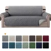 Soffor>Grå, tre-sits vattentät sofföverdrag med dragsko, maskin