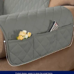 Soffor>Grå Vändbar Soffaöverdrag för 3-Sits Soffa, Soffaöverdrag för Hundar