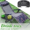 Balkongmöbler>Green Field Portabel Vilstol med Dryckesbricka Tillbehör