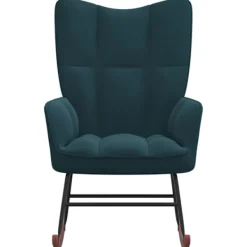 vidaXL Fåtöljer>Gungstol blå sammet