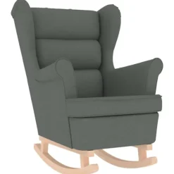 vidaXL Fåtöljer>Gungstol mörkgrå 74x90x102 cm tyg