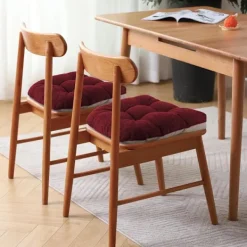 Stolar>Halkfria stolsdynor för matstolar, set om 4, 46*43*9 cm sittdyna med ba