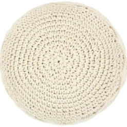 vidaXL Sittpuffar>Handgjord sittpuff makramé 45x30 cm bomull