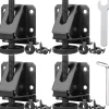 Kontorsmöbler>(Heavy Duty Furniture Levelers Black 4Pcs) Justerbar Bordben Nivåjusterare w/Låsmuttrar för Fu