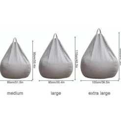 Sittsäckar>Helt Ny Extra Stor Bönpåse Stol Soffa Överdrag Inomhus Lat Lounger För Vuxna Barn Hotsale! 90 * 110cm