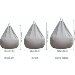 Sittsäckar>Helt Ny Extra Stor Sittsäck Fåtölj Sofföverdrag Inomhus Lazy Lounger För Vuxna Barn Toppsäljare! 100 * 120cm