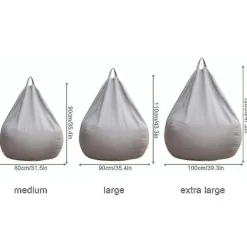 Gåva Sittsäckar>Högkvalitativt extra stort sittsäcksöverdrag för soffa inomhus, lat fåtölj för vuxna och barn (endast sittsäcksöverdrag) 90 * 110 cm Brown | Fyndiq