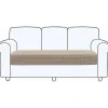 Soffor>Högkvalitativt Stretch Sofföverdrag, Dynöverdrag, Tvättbart Soffsäte (3-sits, Khaki)