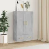 vidaXL Skåp>Högskåp betonggrå 69,5x31x115 cm konstruerat trä
