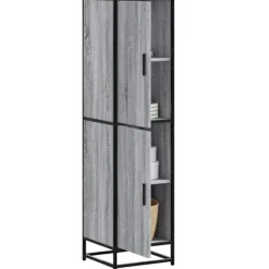 vidaXL Skåp>Högskåp grå sonoma 35,5x35x139 cm konstruerat trä och metall