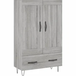 vidaXL Skåp>Högskåp grå sonoma 69,5x31x115 cm konstruerat trä