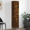 vidaXL Skåp>Högskåp rökfärgad ek 34,5x34x180 cm konstruerat trä