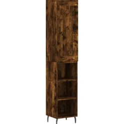 vidaXL Skåp>Högskåp rökfärgad ek 34,5x34x180 cm konstruerat trä