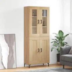 vidaXL Skåp>Högskåp sonoma-ek 69,5x34x180 cm konstruerat trä