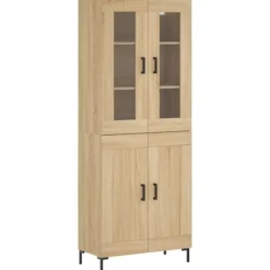 vidaXL Skåp>Högskåp sonoma-ek 69,5x34x180 cm konstruerat trä