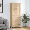 vidaXL Skåp>Högskåp sonoma-ek 69,5x34x180 cm konstruerat trä