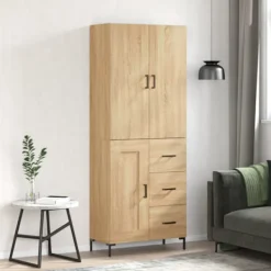 vidaXL Skåp>Högskåp sonoma-ek 69,5x34x180 cm konstruerat trä