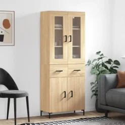 vidaXL Skåp>Högskåp sonoma-ek 69,5x34x180 cm konstruerat trä