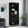 vidaXL Skåp>Högskåp svart 69,5x34x180 cm konstruerat trä