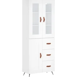 vidaXL Skåp>Högskåp vit 69,5x34x180 cm konstruerat trä